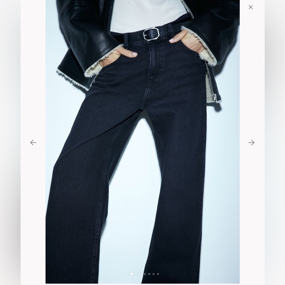 H&M Divided High Rise Wide Leg Black Jeans NWT - Picture 3 of 16